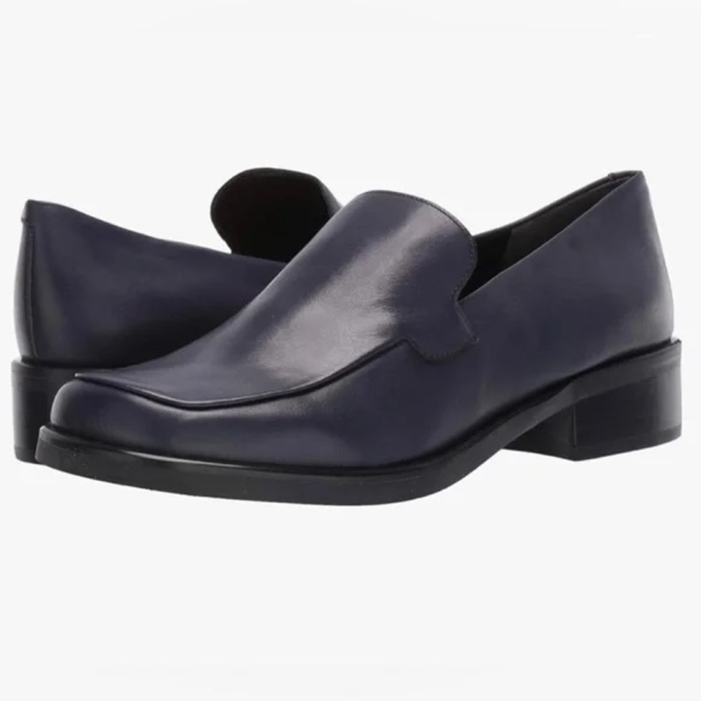 FRANCO SARTO BOCCA DARK BLUE SLIP ON LOAFERS 9
